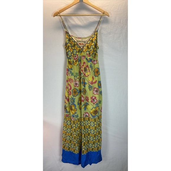 Johnny Was Floral Maxi Dress - Yellow and Blue - Picture 1 of 16